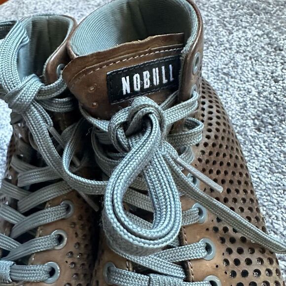 Nobull Brown Leather High Top Trainers Women’s Size 7 Read - Picture 4 of 12